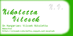 nikoletta vilcsek business card